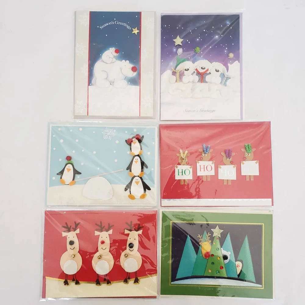 Box of 26 Burgoyne Elegant Hand Crafted Holiday Cards Matching Envelopes SEALED